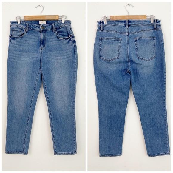 Loft Blue Curvy Skinny Crop Denim Jeans Size 10 - Picture 1 of 14